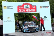 Rallye Český Krumlov: Start v Jelení zahradě v Českém Krumlově